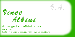 vince albini business card